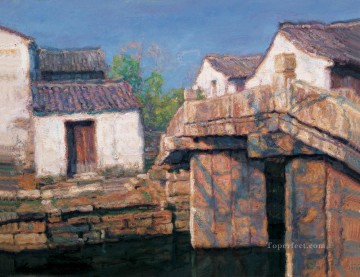 Artworks in 150 Subjects Painting - River Village Noon Chinese Chen Yifei